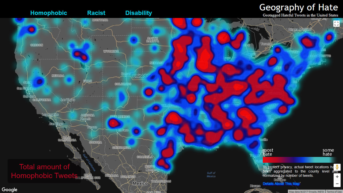 Geography of Hate: Geotagged Hateful Tweets in the United States