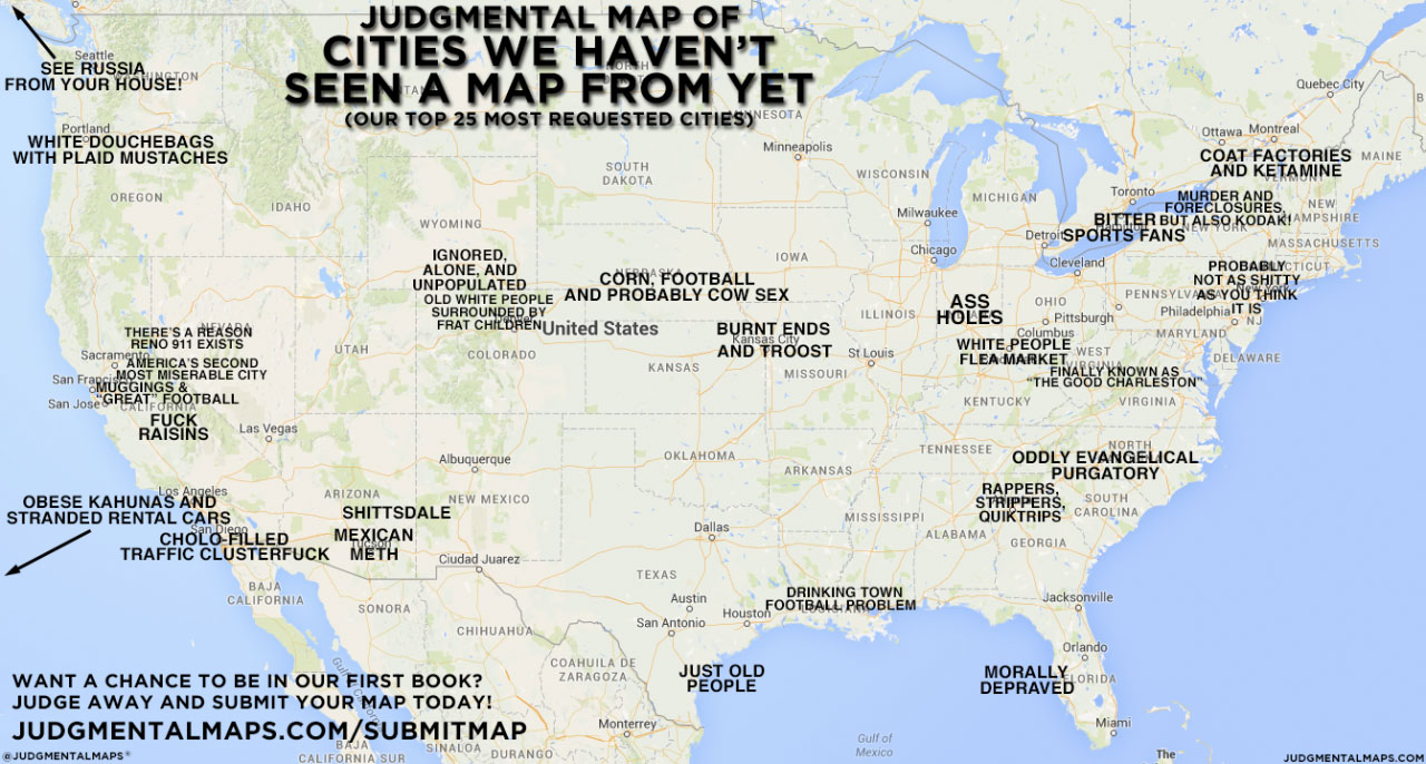 Judgmental maps - Your city. Judged.